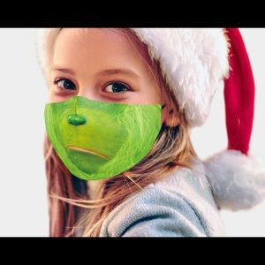 Bundle deal adult and Kid Grinch Face Mask